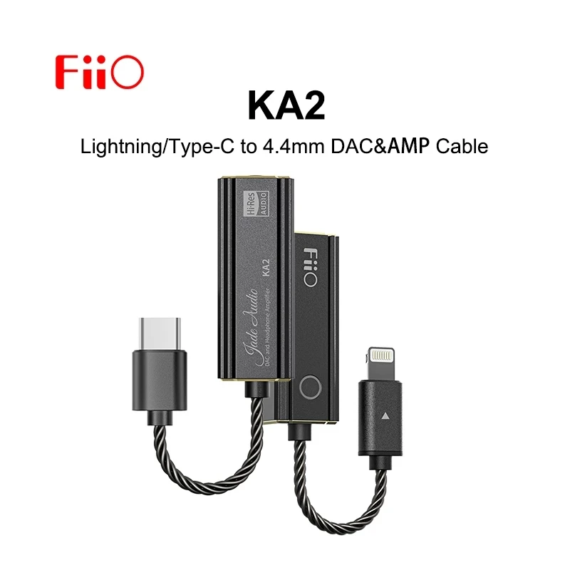 FiiO JadeAudio KA2 Mini Headphone Amplifier AMP USB DAC Type-C/Lightning to 4.4mm Audio Cable dual CS43131 chips PCM384 DSD256 F