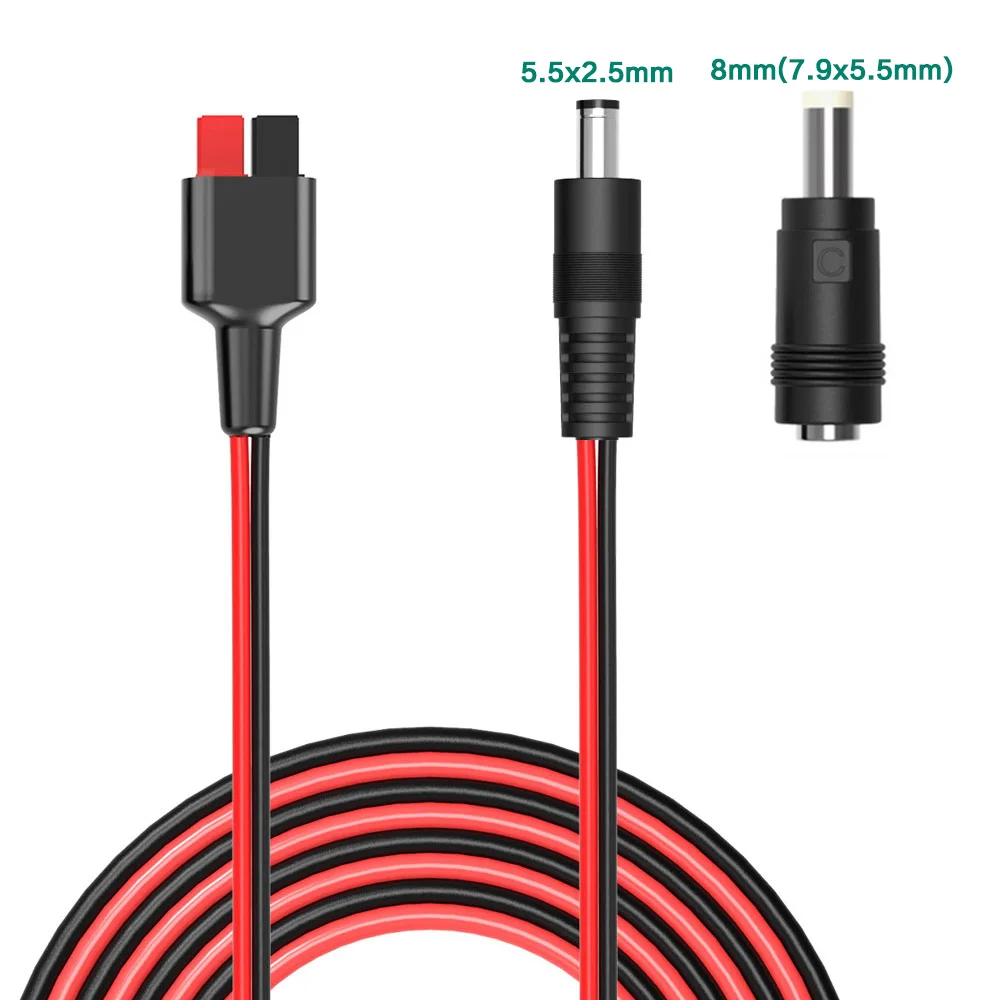 

Solar Panel Extension Cable 16AWG 4.9ft/1.5m with DC 8mm Connector for Jackery Goal Zero ALLPOWERS Ecoflow Solar Generator.