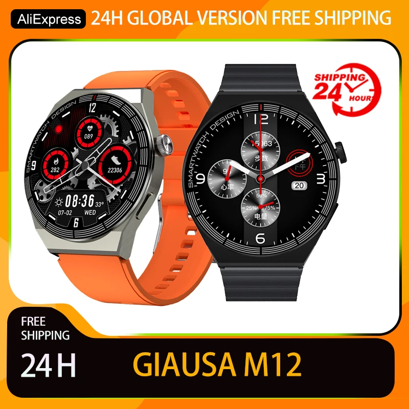 

GIAUSA M12 Smartwatch AI Voice Assistant Bluetooth Call NFC Waterproof Sport Health Monitoring Music Control for IOS Android