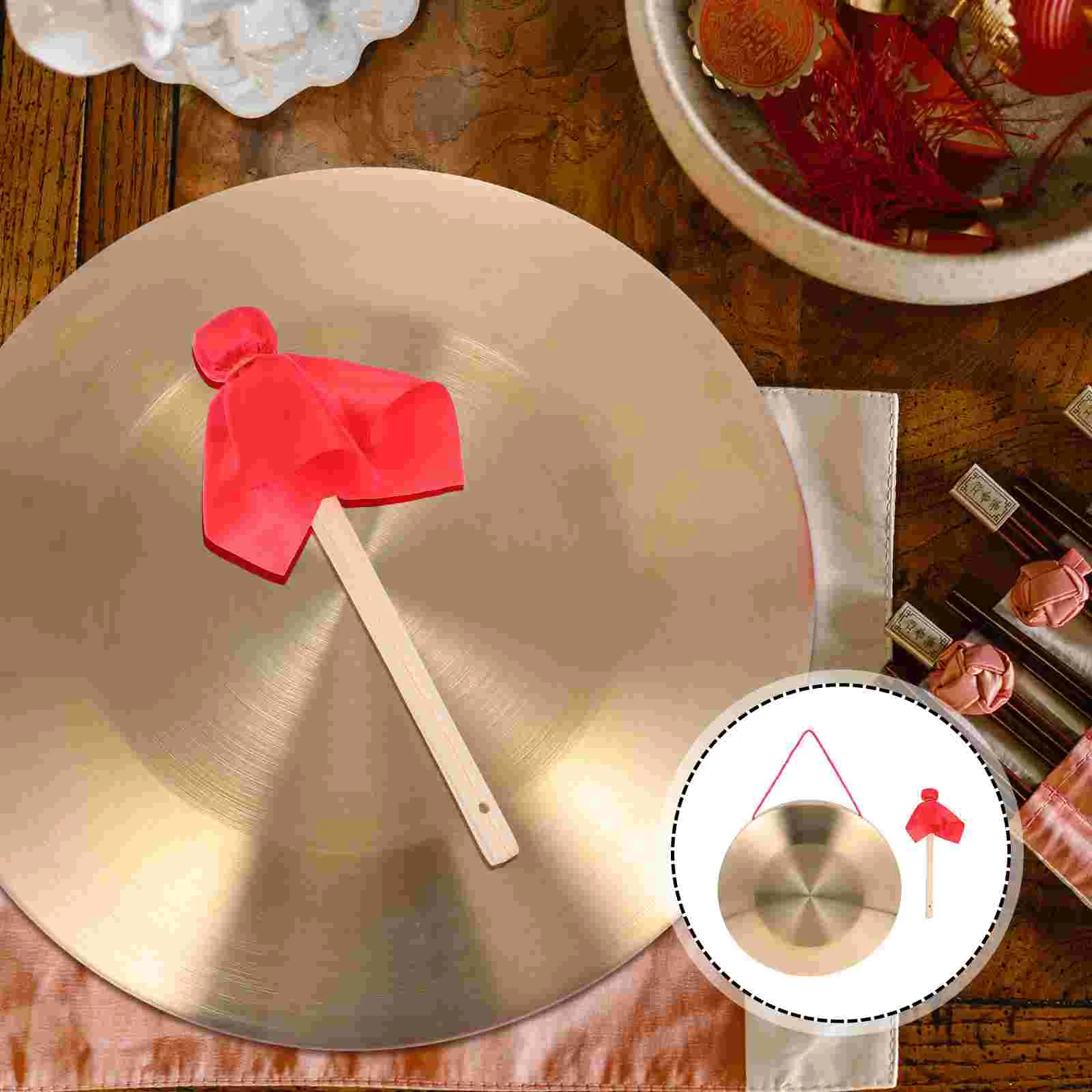 

Opera Percussion Gong Mini Instruments Hand Hammer Musically Tuned Chime Decor Chinese Chao Drums