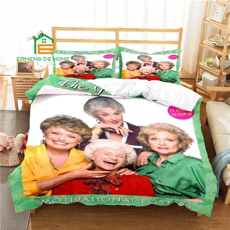 

Комплект постельного белья с золотым рисунком для девочек