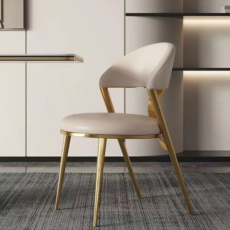 

Italian Gold Legs Dining Chairs Transats Beautiful Mid Century Sofa Dining Chair Balcony Outdoor Live Room Sillas Home Furniture