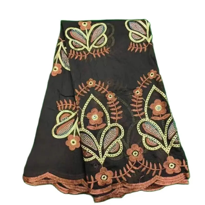 FREE SHIPPING New African Women High Quality Chiffon Scarf Embroidery Muslim Women Hijab Economic Scarf Chiffon Splicing Design