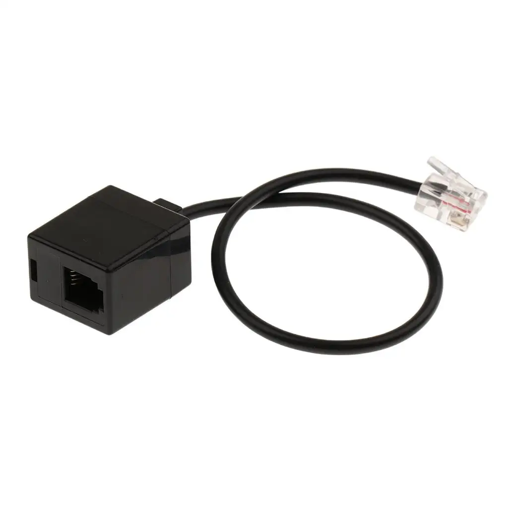 

24.5CM 4P4C Modular Jack Male to Female Adapter Cable for Headset to Telephone