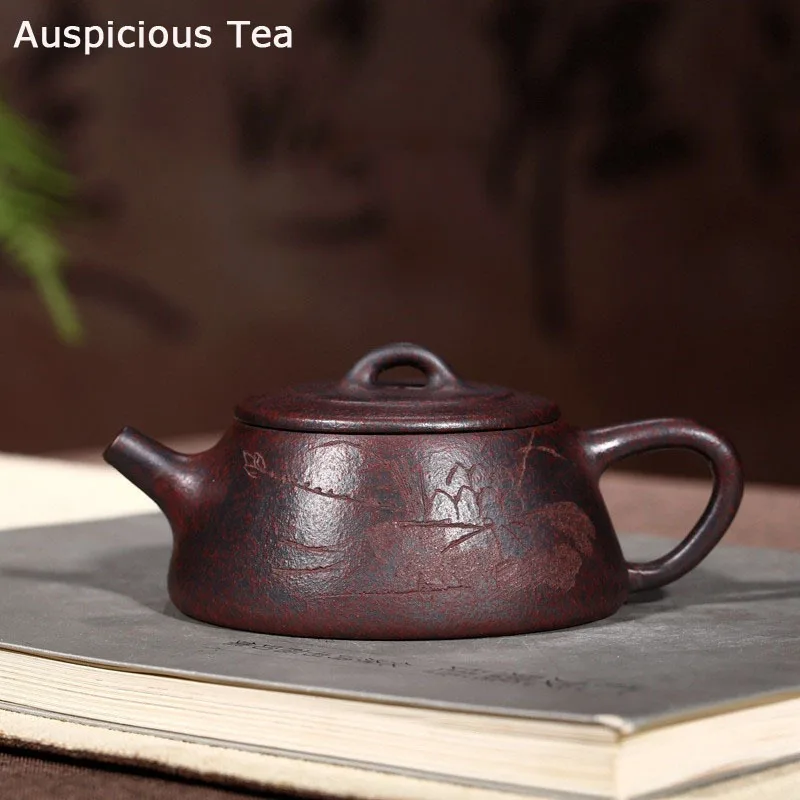 

170ml Antique Kiln Change Filter Tea Pot Classic Stone Scoop Beauty Kettle Chinese Yixing Purple Clay Teapot Tea Set Accessories