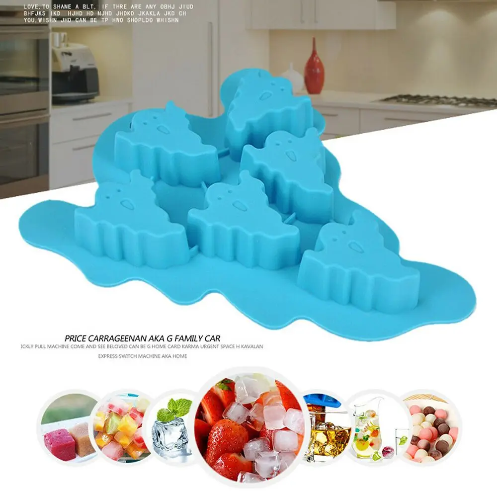 

4pcs DIY Skull Baking Moulds Ghost Ice Mould Silicone Mould Pudding Jelly Mould Chocolate Mould Jelly Mold