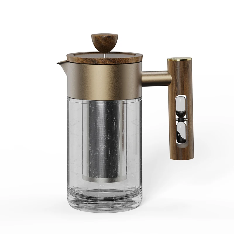 Custom Metal Glass Portable French Press Coffee Maker With Strainer