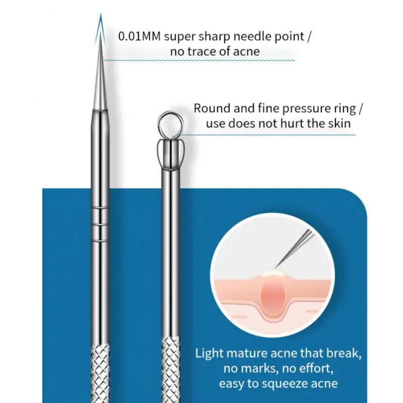 

German Ultra-fine No. 5 Cell Pimples Blackhead Clip Tweezers Beauty Salon Special Scraping & Closing Artifact Acne Needle Tools