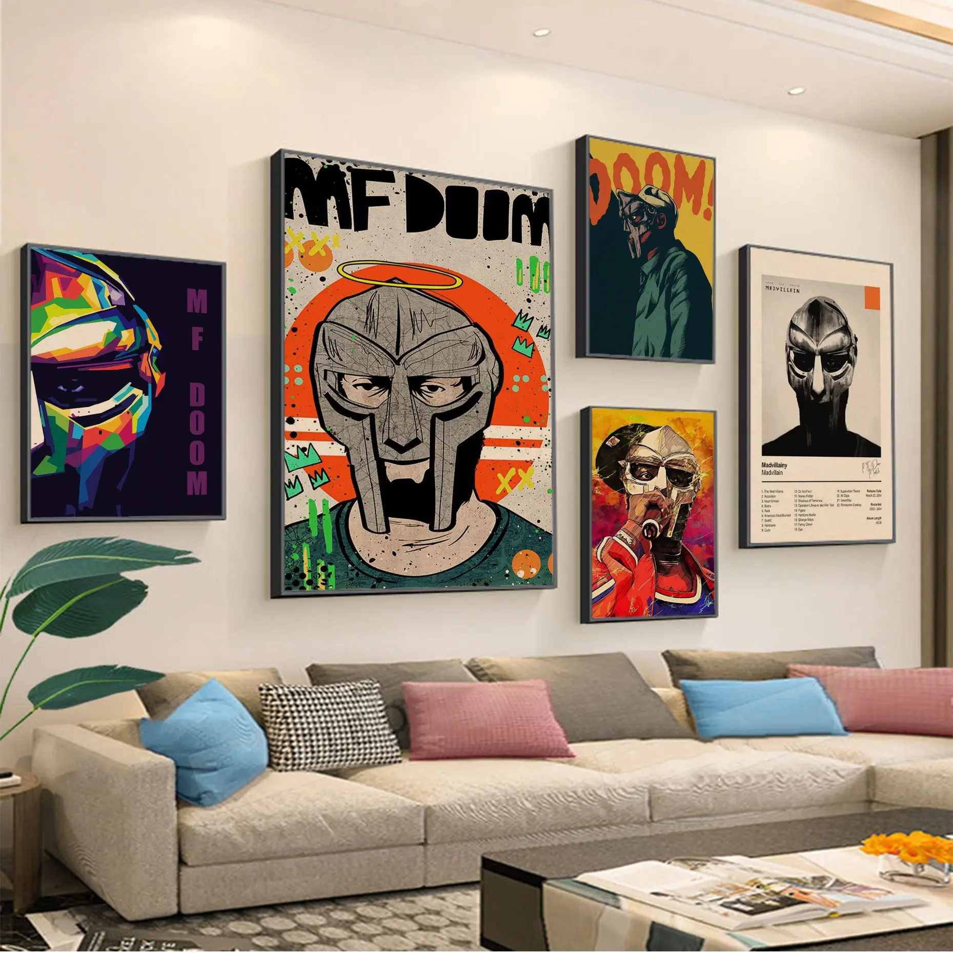 

Madvillain MF Doom Madlib Classic Movie Posters Kraft Paper Prints And Posters Decor Art Wall Stickers