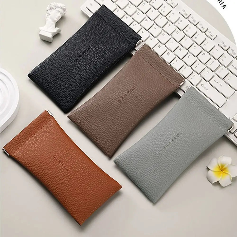 Однотонная самозакрывающаяся сумка для очков Водонепроницаемая мини-косметичка