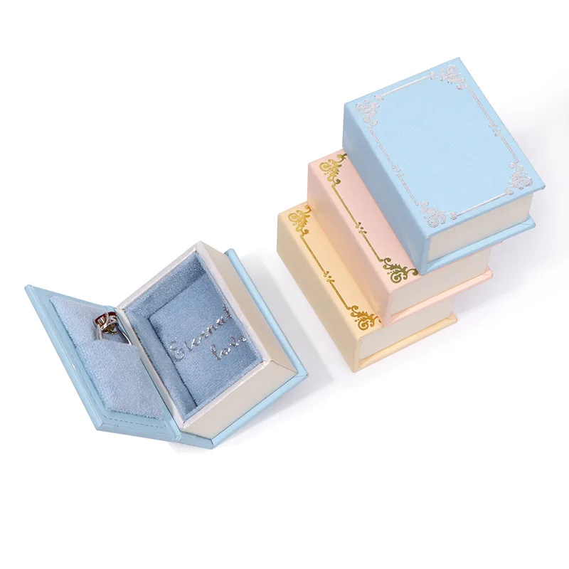 Мини-коробка-книжка в форме ракушки для обручальных колец свадебного