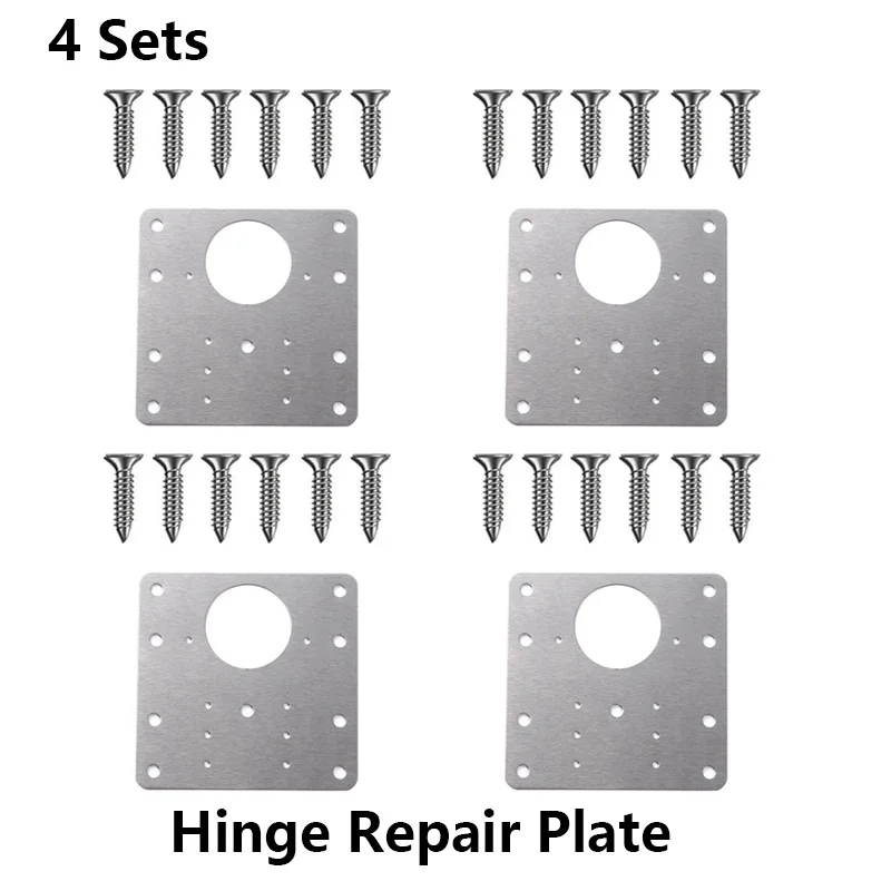 

Kitchen Cupboard Door Hinge Repair Plate Cabinet Hinge Repair Kit Side Panels Mount Plates Drawer Window Furniture Accessories