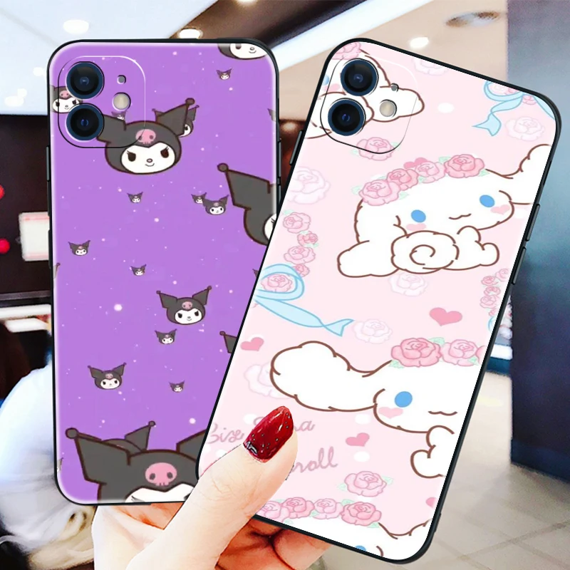 

Cute Hellokitty kuromi Phone Case For IPhone 11 12 Pro MAX 8 Plus XS XR XS Max 13 Pro 7 8 6S Cartoon color Silicone Case Gift