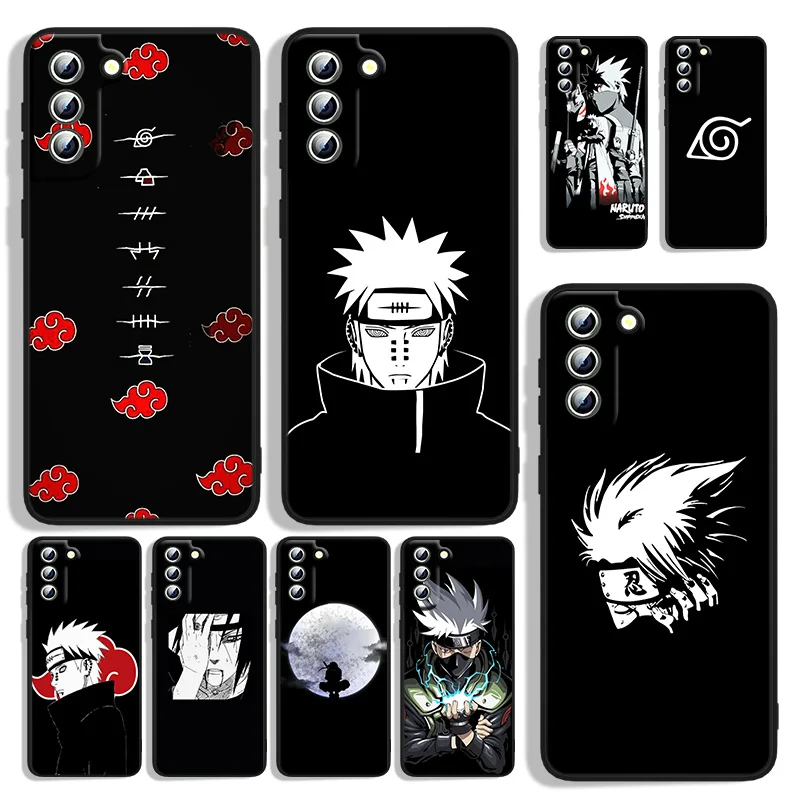 

Naruto Anime Kakashi Phone Case For Samsung Galaxy S22 S21 S20 FE Ultra S10e S10 S9 S8 S7 Lite Plus Edge Black Funda Cover
