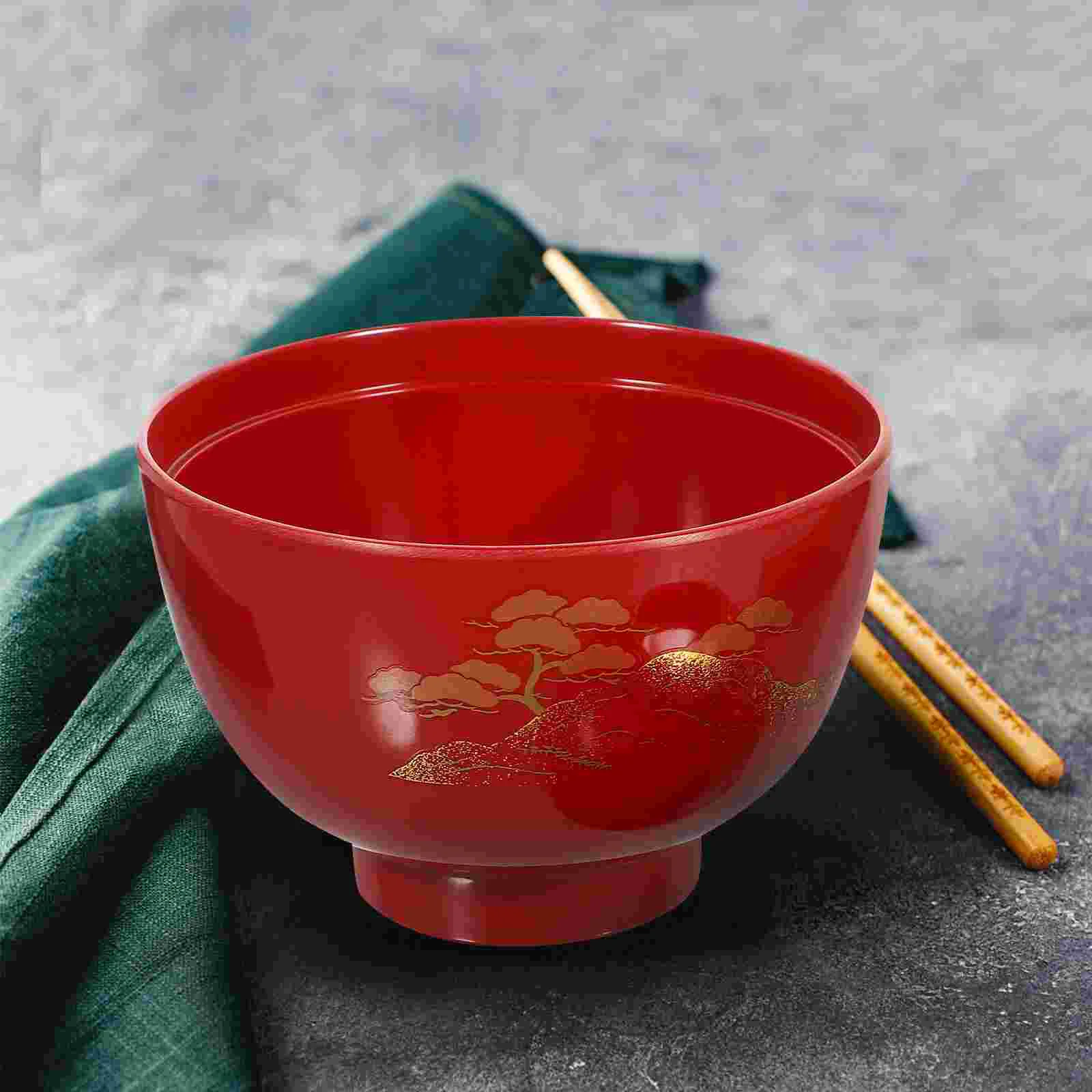 Контейнеры для супа мисо в японском стиле с крышками Меламиновая кухонная миска