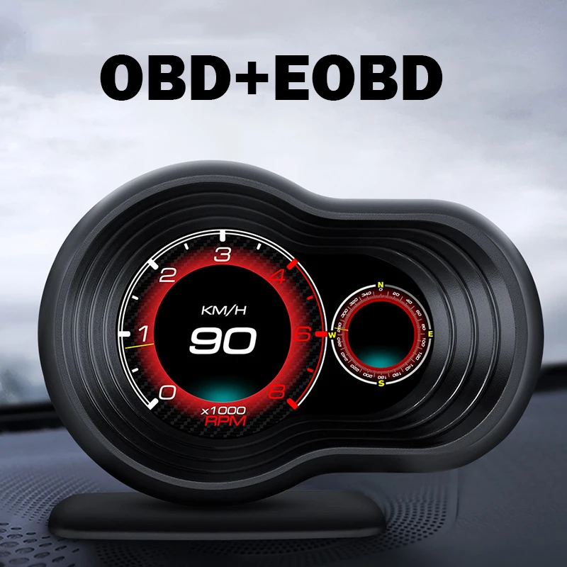 

Car HUD OBD2 Head Up Display Speed Monitor with Acceleration Turbo Alarm HUD Digital Instrumentation Car Computer Auto Parts