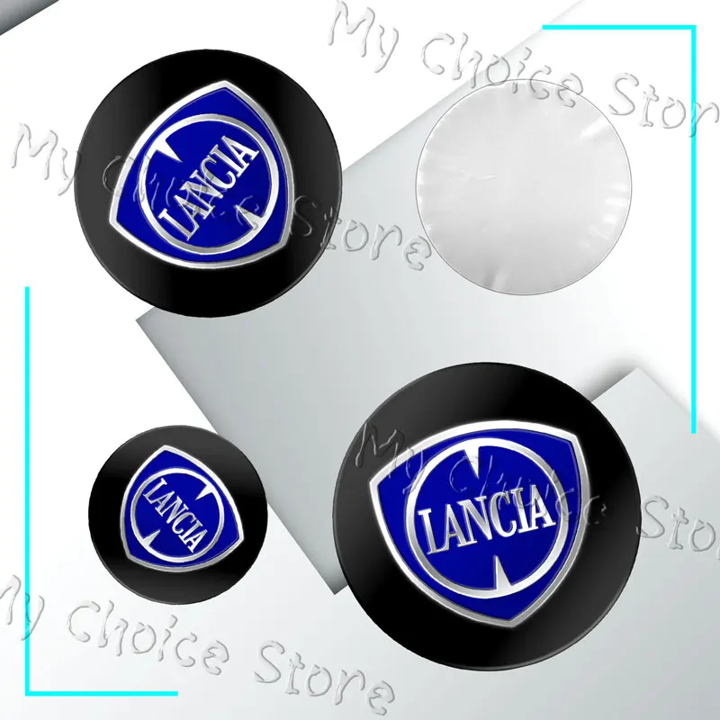 

Стайлинг автомобиля, алюминий, 4 шт., 56 мм, колпаки центральной ступицы колес автомобиля, пылезащитные наклейки для логотипа Lancia Kappa Delta 3 Ypsilon Musa Voyager