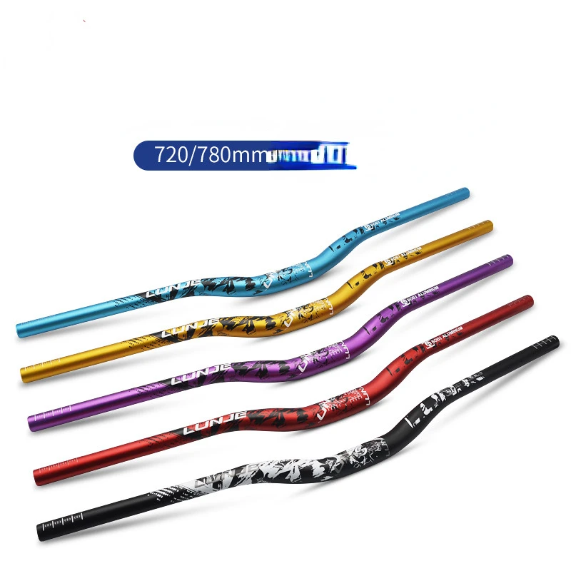 

Mountain bike color handlebar bicycle speed down cross-country extended big swallow handle handle 720-780MM horizontal handle