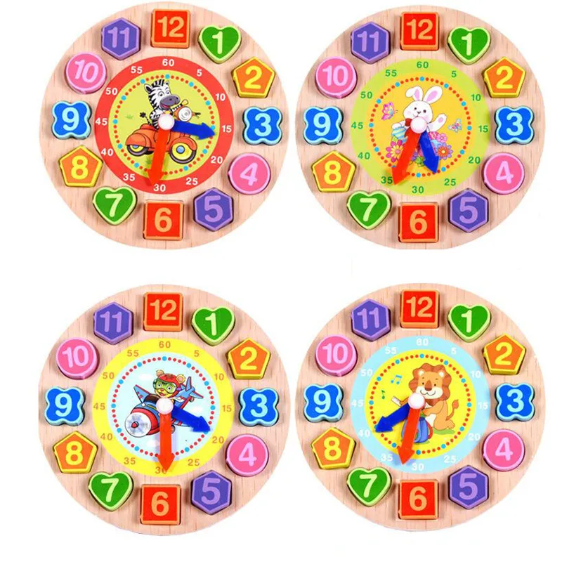 

Wooden Puzzle Toys Cognitive Digital Clock Jigsaw Toys Children Threading Assembly Baby Kids Early Educational Toy Puzzles