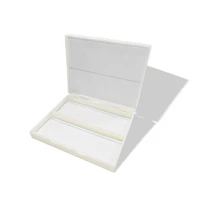 lab abs plastic microscope dispenser slides storeage box 100slots pathological section box for school experiments