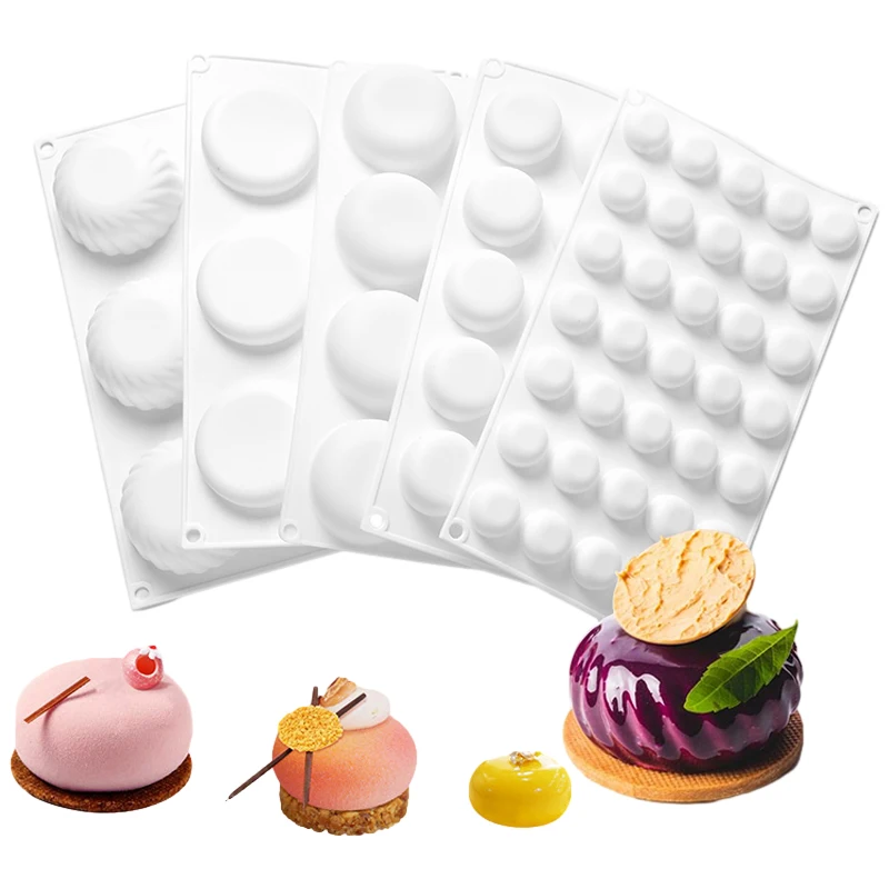 Сплющенные силиконовые формы для мусса доступно 5 вариантов форма выпечки