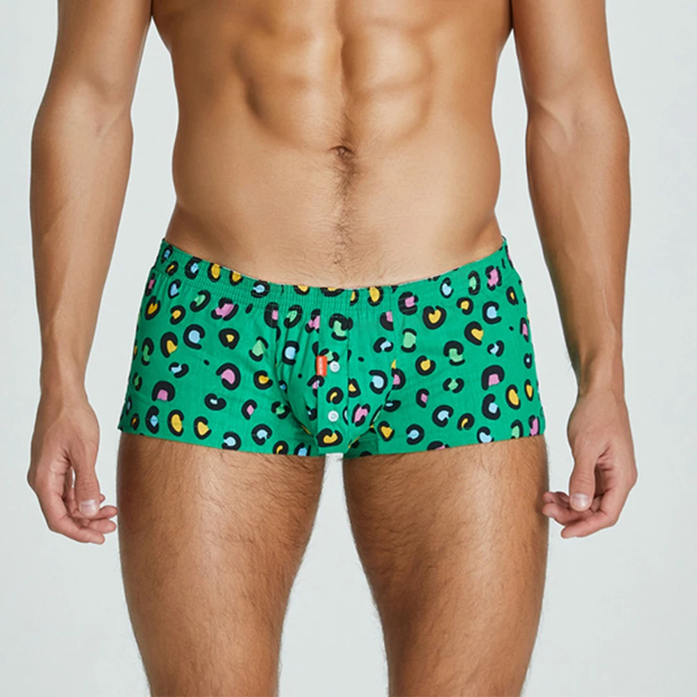 

Sexy Underwear Men 2022 New Men's Soft Briefs Leopard Printed Low Waist Mens Arrow Shorts boxer Homme Fashion Underpants Male