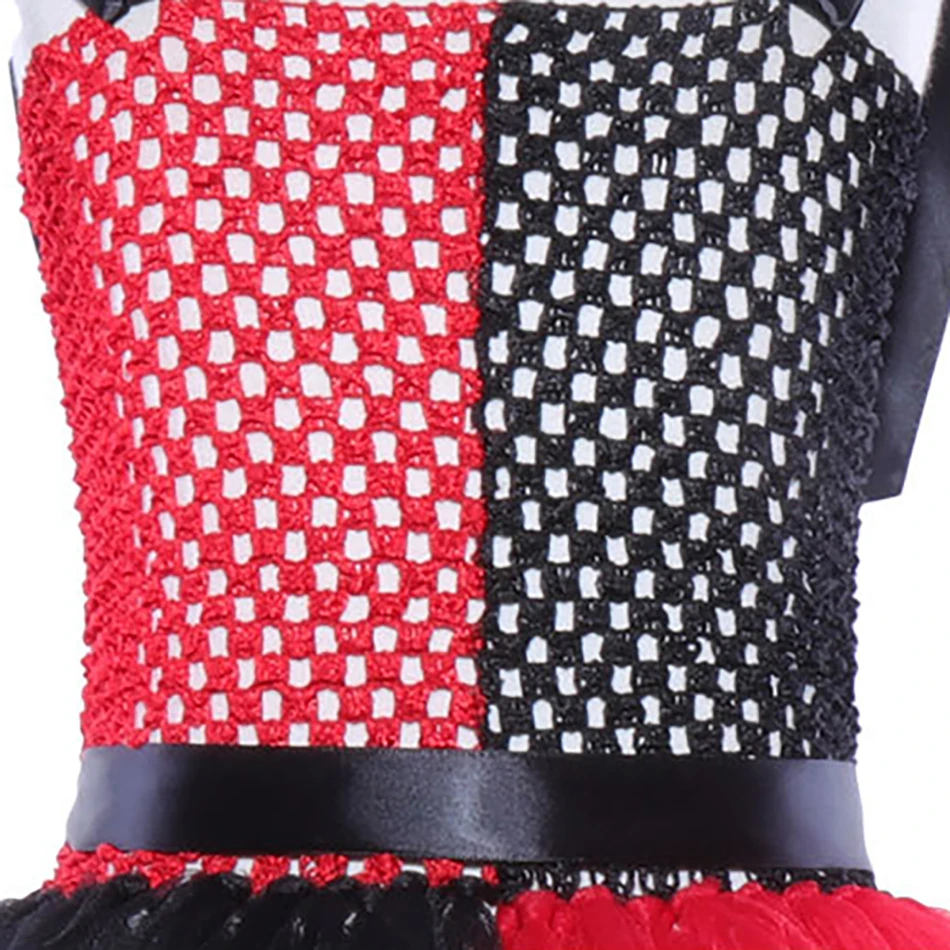 Festive Halloween Girls Clown Puffy Princess Cosplay Dress Sparkling Detail and Comfortable Fit for All Saints' Day Joyful Night