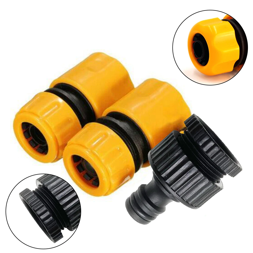 

3Pcs ABS Garden Watering Hose Pipe Taps Connector Adaptor 3/4-1/2 Inch Quick Connector For Car Wash Water Triangle Valve Faucet