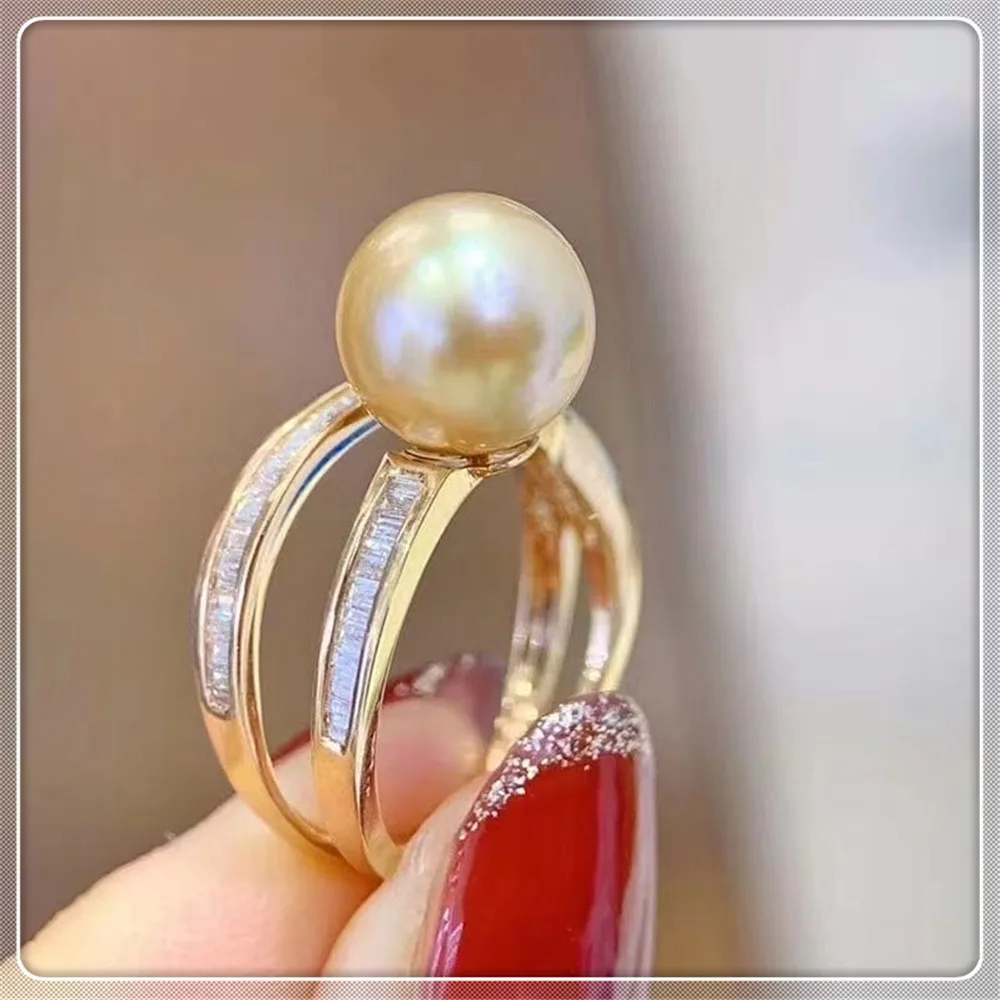 

925 Silver Pearl Ring Settings 18K Gold Plated Accessories For Women DIY Handmade Jewelry Making Materials