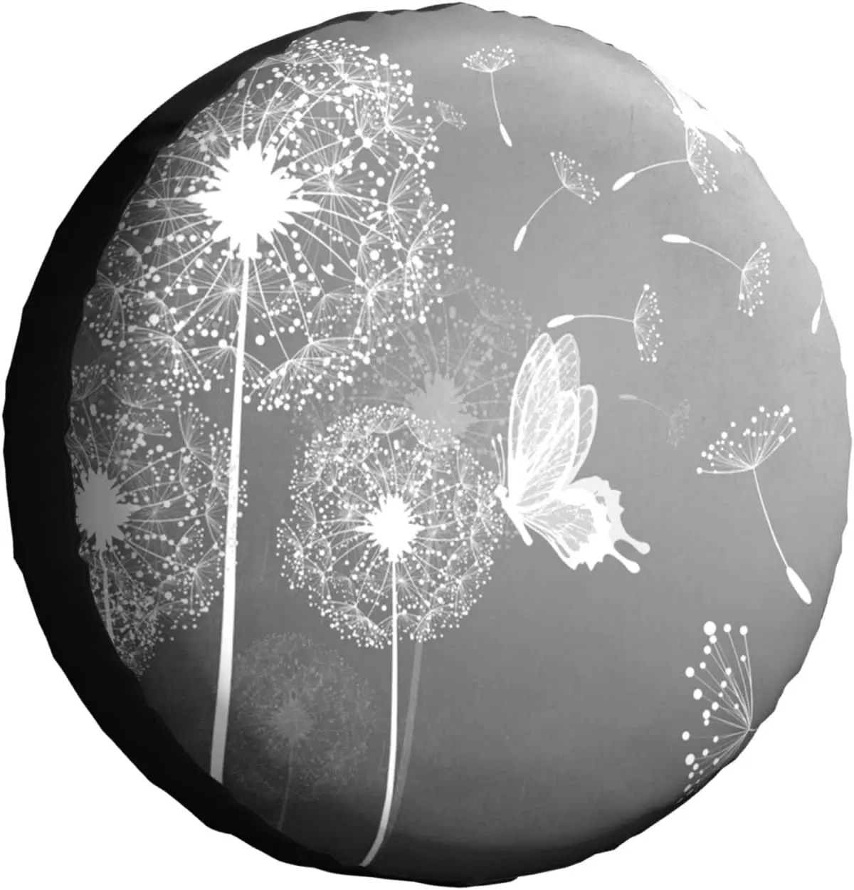 

Spare Tire Cover Universal Tires Cover 17 Inch White Butterfly and Dandelions Car Tire Cover Wheel Weatherproof and Dust-Proof U