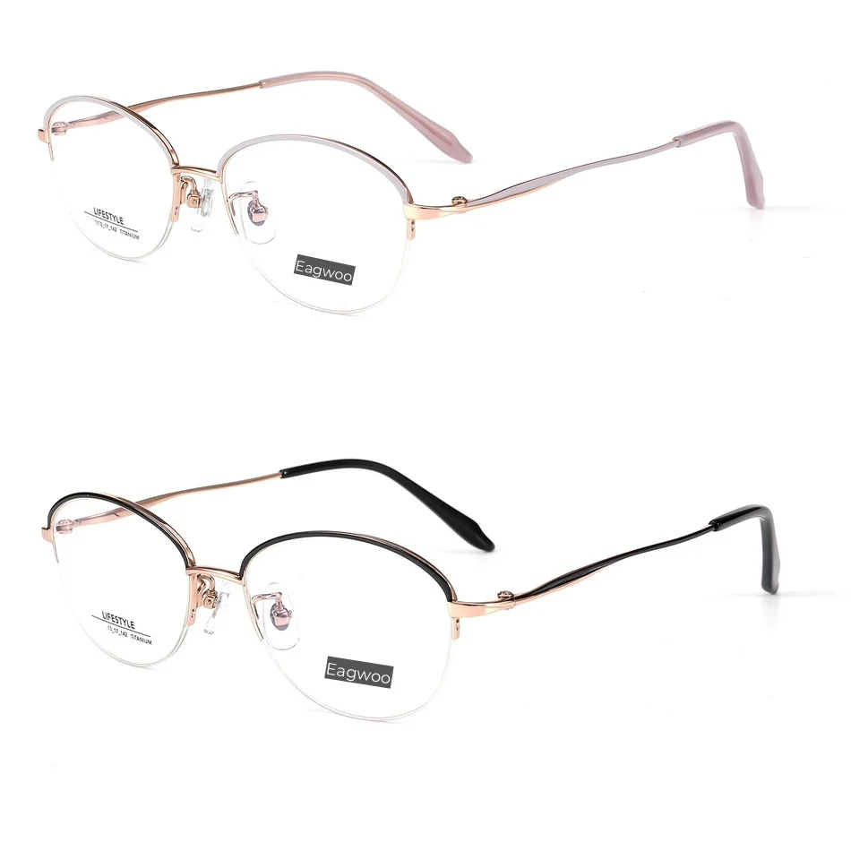 Очки женские из чистого титана дизайнерские Полуободковые элегантные Spectable с