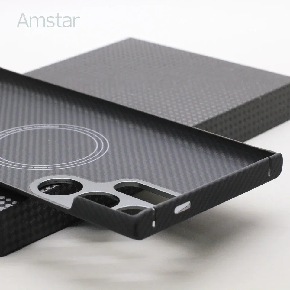 Защитный чехол Amstar из углеродного волокна для Samsung Galaxy S24 Plus Ultra 600D ультратонкий