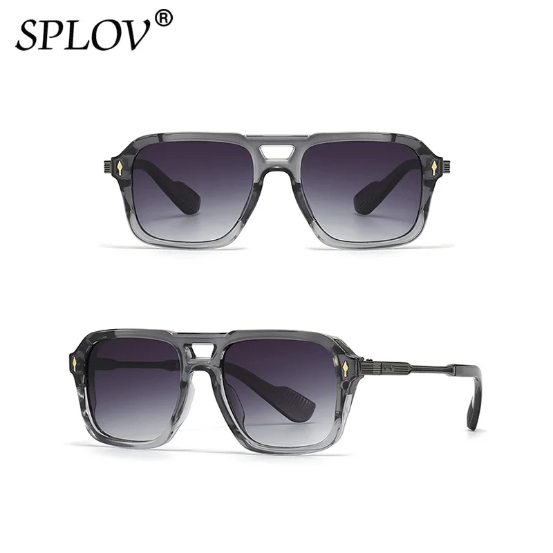 Солнцезащитные очки с двойными перемычками для мужчин и женщин ретро-очки