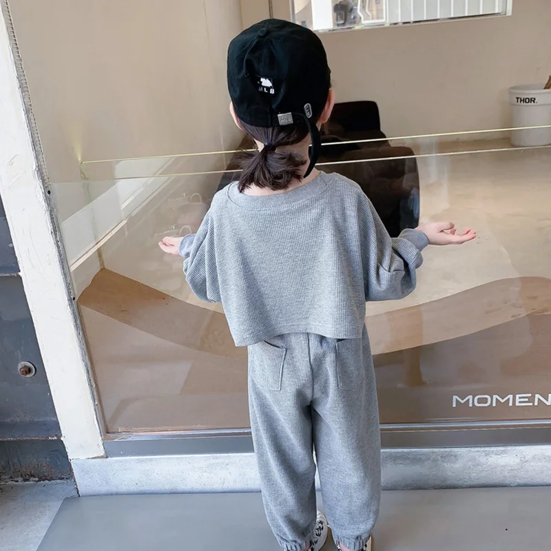 Комплекты детской одежды для девочек 3 предмета свитшот с длинным рукавом + жилет