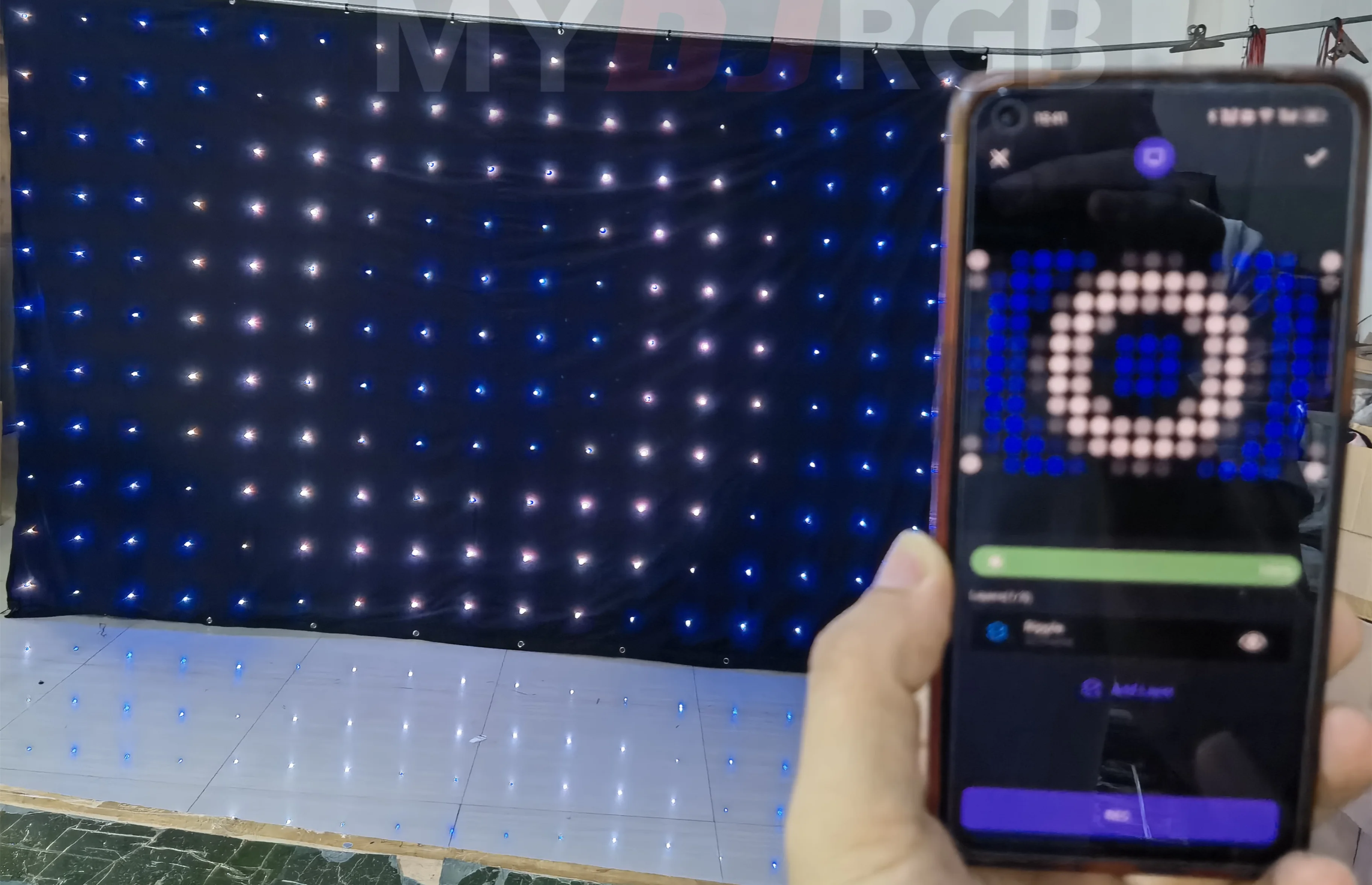 Горячий! P18 2mX3m светодиодный видеозанавес с движением драпировка фон блоком