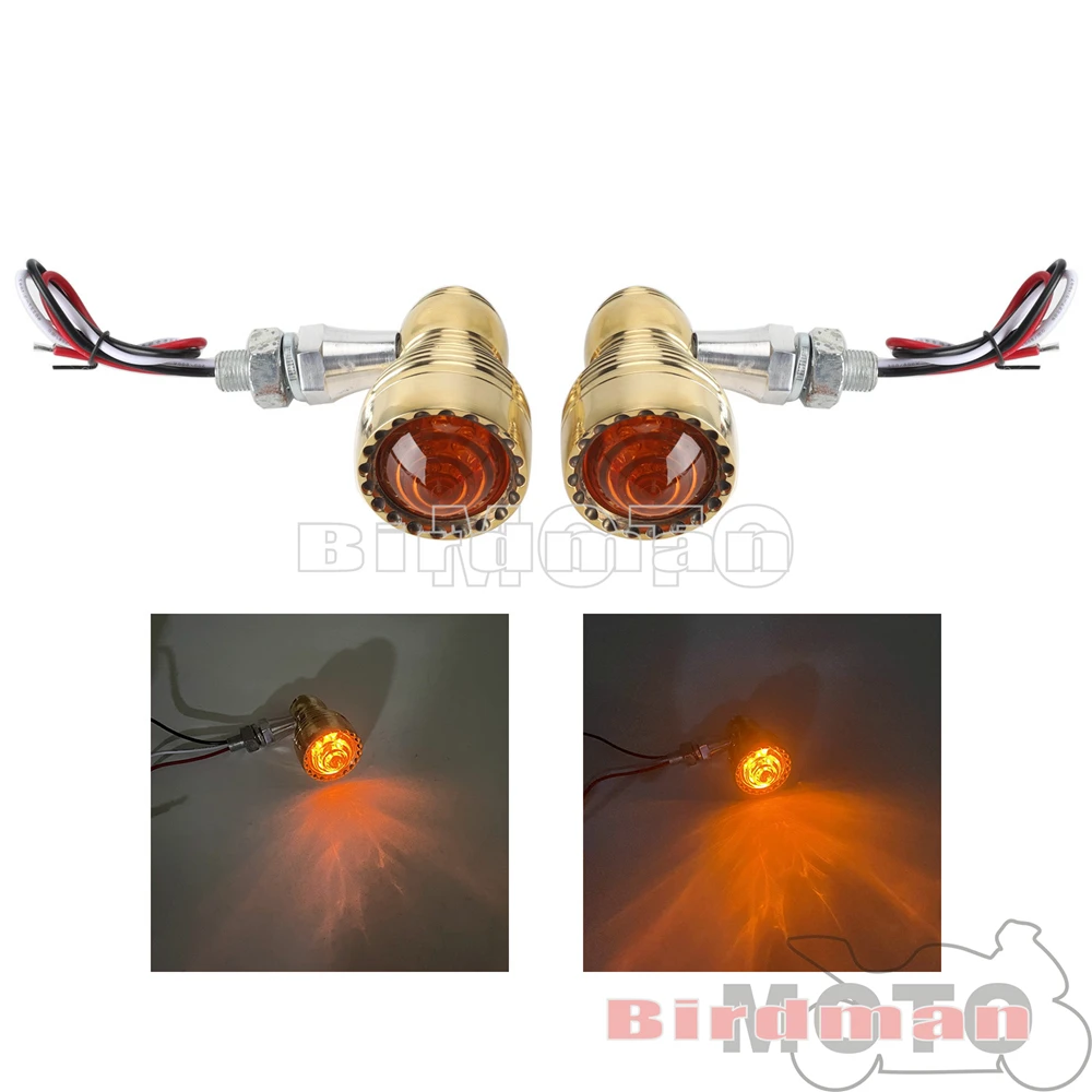 Латунный СВЕТОДИОДНЫЙ индикатор поворота для мотоцикла дальний/ближний свет