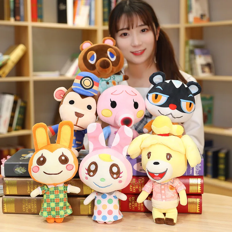 

25cm Animal Plush Toy Cartoon Animal Crossing: New Horizons Tom Nook Chrissy Flora Isabelle Plush Filling Doll Decoration Gifts