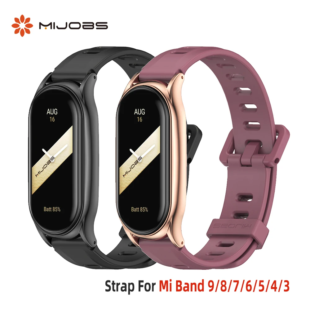 Силиконовый ремешок для Mi Band 9 8 7 6 5 4 3 Смарт-часы