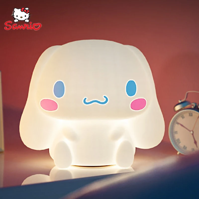 

Kawaii Sanrio Cinnamoroll, ночник, спальня, Силиконовая защита для сна, атмосфера, мягкая искусственная кожа, милый подарок на день рождения
