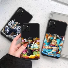 ONE PIECE Anime Phone Case For Funda iPhone 13 11 Pro Max 12 Mini X XR XS Max SE 2020 Coque Soft Celular Liquid Silicon Carcasa