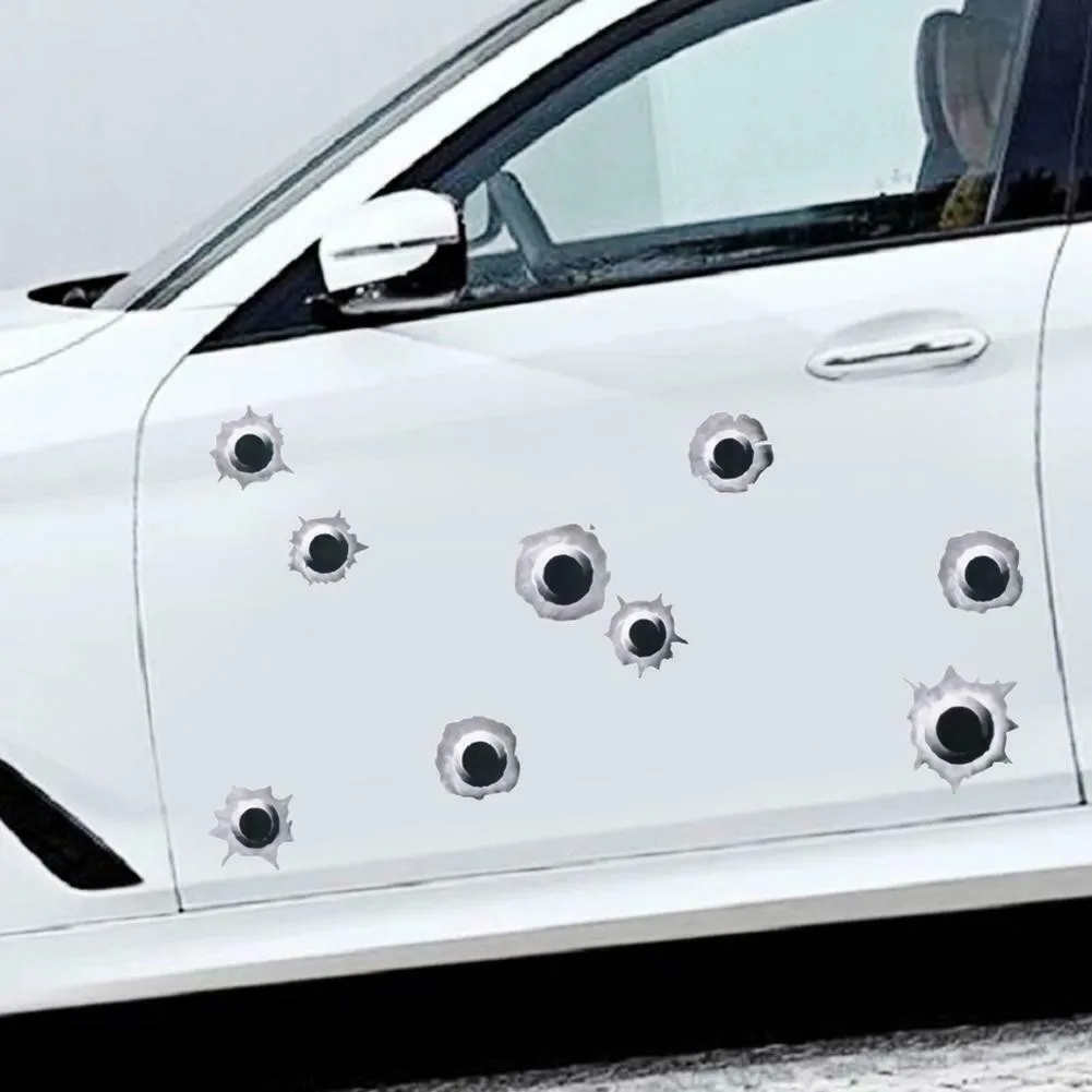 Автомобильная наклейка Стайлинг автомобиля 3D самодельная с отверстием для пули