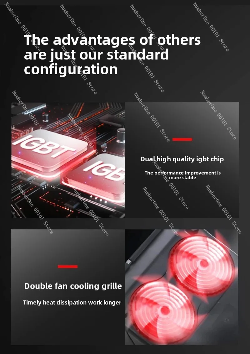 Concave induction cooker new high-power commercial 3500W energy-saving stir fry