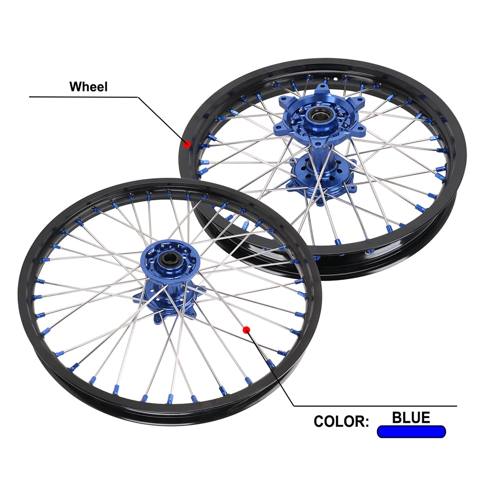 

For Yamaha YZ250F YZ450F YZ 250 450 F 2014 2015 2016 2017-2022 Motorcycle Front Rear 2.15 * 18" 19" 1.6 * 21" Wheel Rim Hubs Set