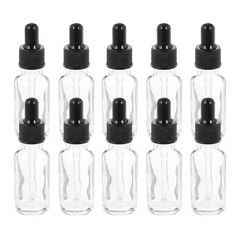 

10pcs Transparent Essential Oil Bottle Mini Perfume Bottle Sub Bottles (30ml)