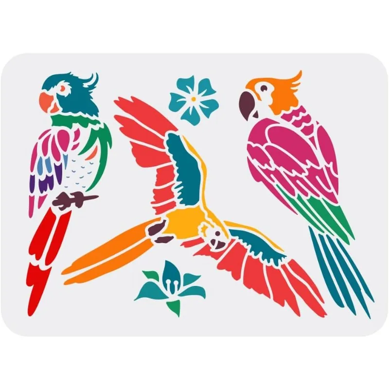 Трафарет для попугая 11 7x8 3 дюйма 1 шт.