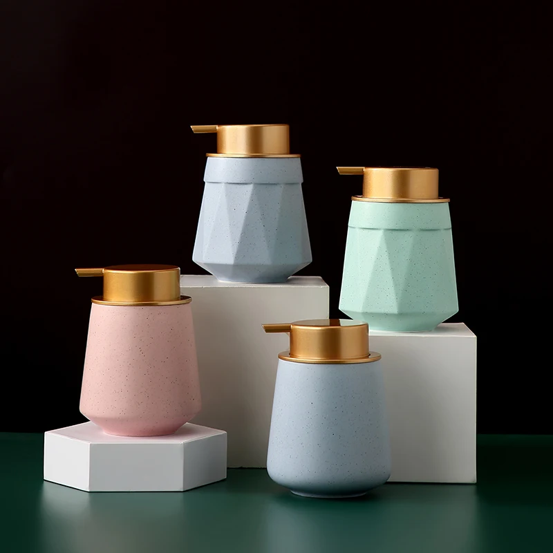 nordic ceramic soap dispenser bottles shower gel shampoo bottle hand sanitizer liquid soap dispenser bathroom accessories set free global shipping
