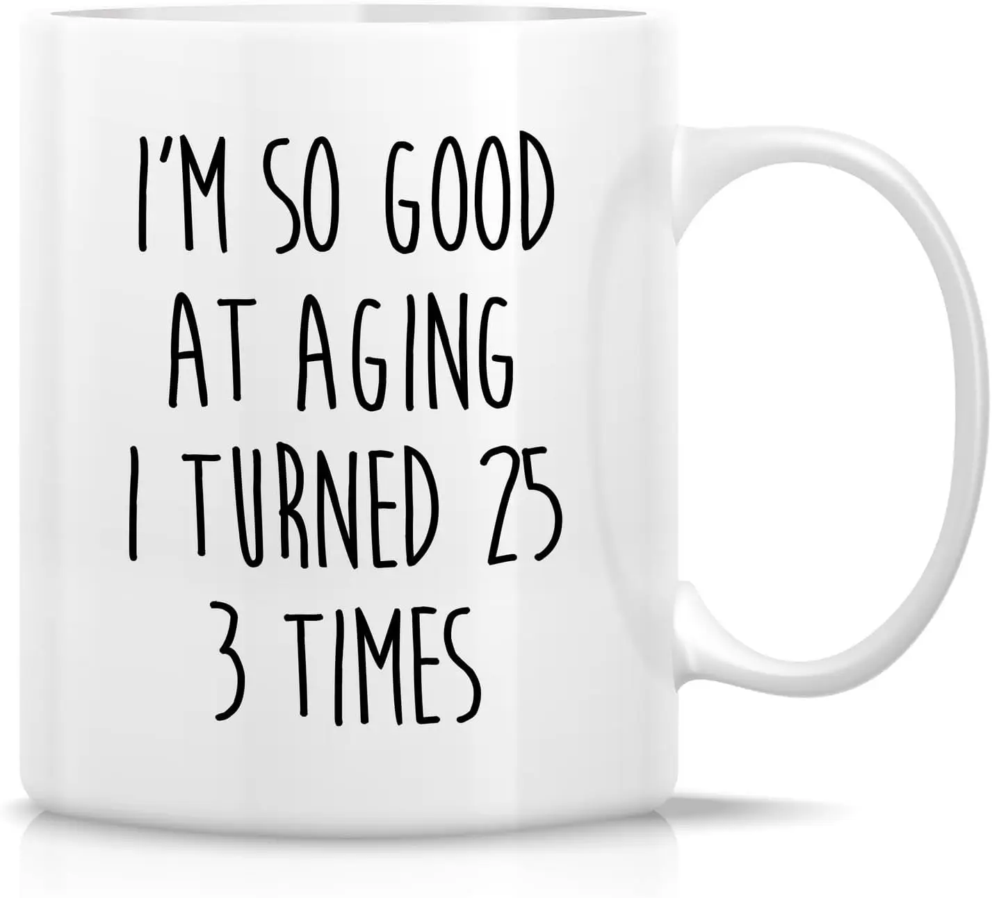 Забавная керамическая Кофейная кружка для дня рождения 75 лет
