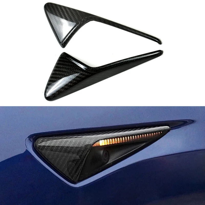 

Для Tesla Model 3 Y автомобильный боковой маркер указатель поворота Защитная крышка боковая камера защитная крышка отделка