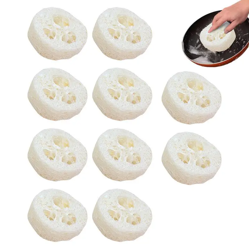 

Loofah Slices For Soap Making 10Pcs Reusable Natural Loofah Cuts For Cleaner Sponge Scrubber Loofah Sponge Natural Loofah Soap