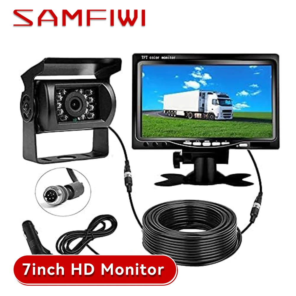 7-дюймовый монитор 18 ИК камера заднего вида ночного видения Без направляющей